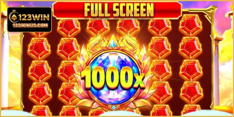 Gates Of Olympus 1000 Slot Thần Thoại Zeus Tại 123WIN Biểu tượng Zeus quyền năng mang hệ số nhân thưởng trong slot Gates Of Olympus