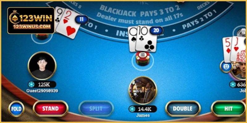 Blackjack Vip 123WIN - Bàn Cược Cao Cấp Thưởng Hấp Dẫn Bàn Blackjack VIP cho phép người chơi đặt cược lớn