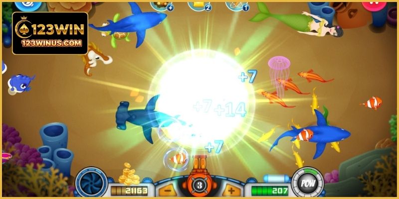 Mẹo Bắn Cá Ít Đạn Lời Nhiều Cho Người Chơi Mới 123WIN Cá lớn mang lại phần thưởng cao khi bị hạ gục