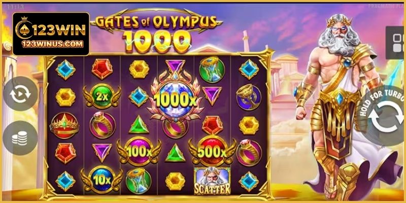 Gates Of Olympus 1000 Slot Thần Thoại Zeus Tại 123WIN Game slot Gates Of Olympus 1000 với hình tượng Zeus và hiệu ứng sấm sét