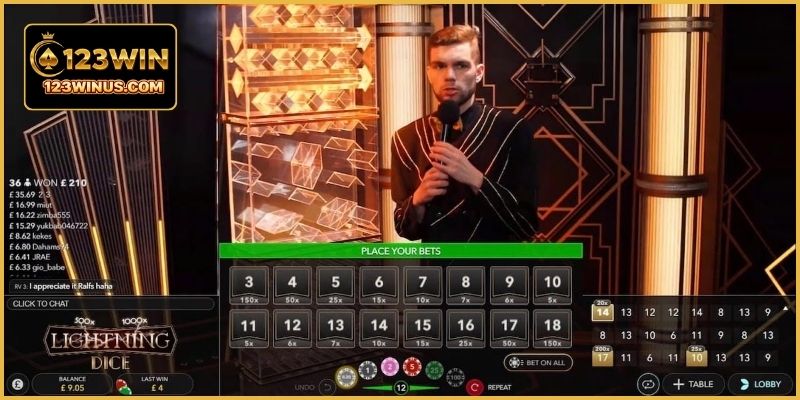 Lightning Dice Trò Chơi Xúc Xắc Trải Nghiệm Nhanh 123WIN Quan sát kết quả các vòng trước giúp cược thủ hiểu trò chơi vận hành